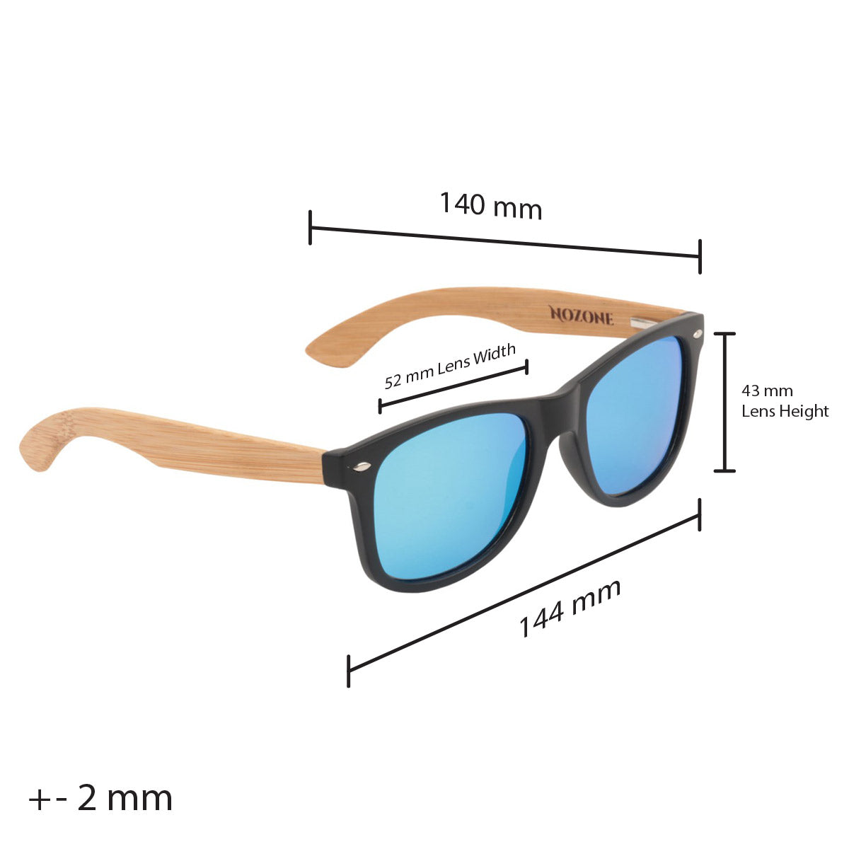 Bamboo/Poly UV400 Polarized Sunglasses for Adults