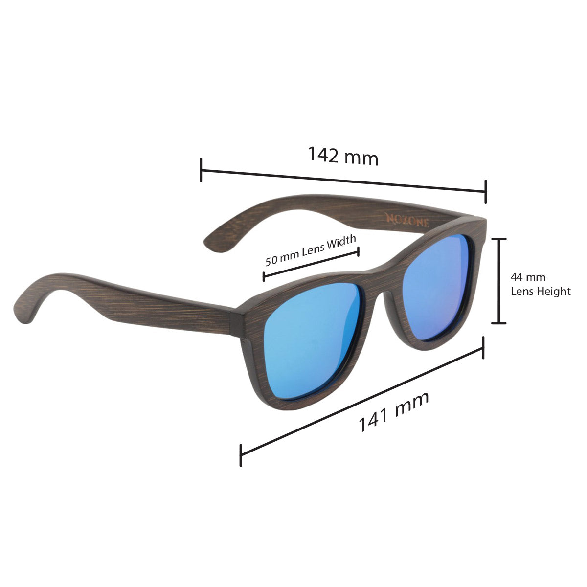 Brown Bamboo UV400 Polarized Sunglasses for Adults