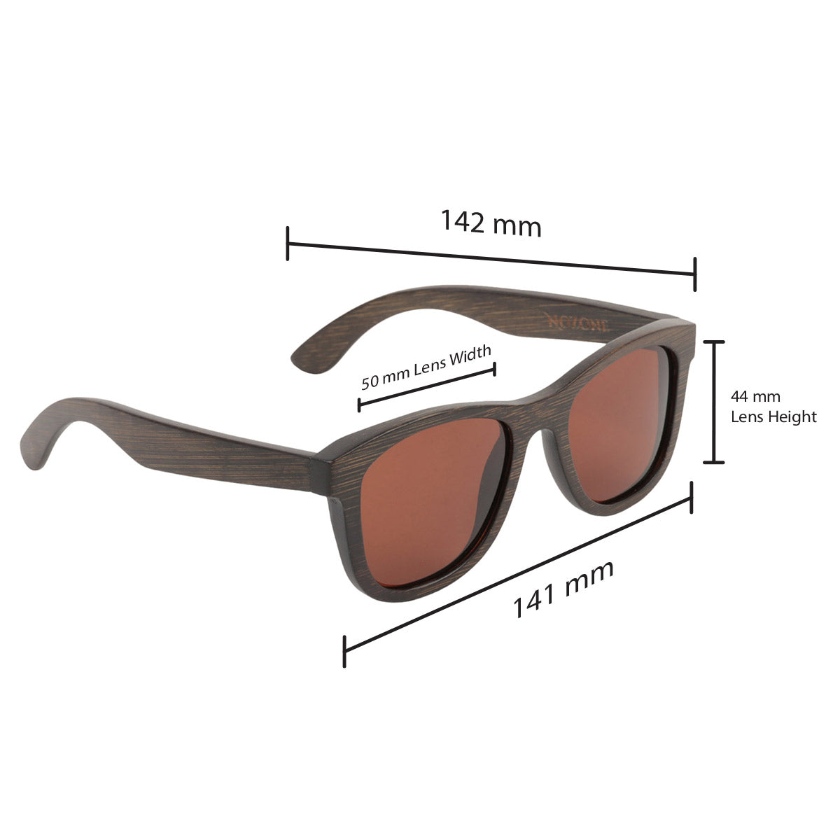 Brown Bamboo UV400 Polarized Sunglasses for Adults