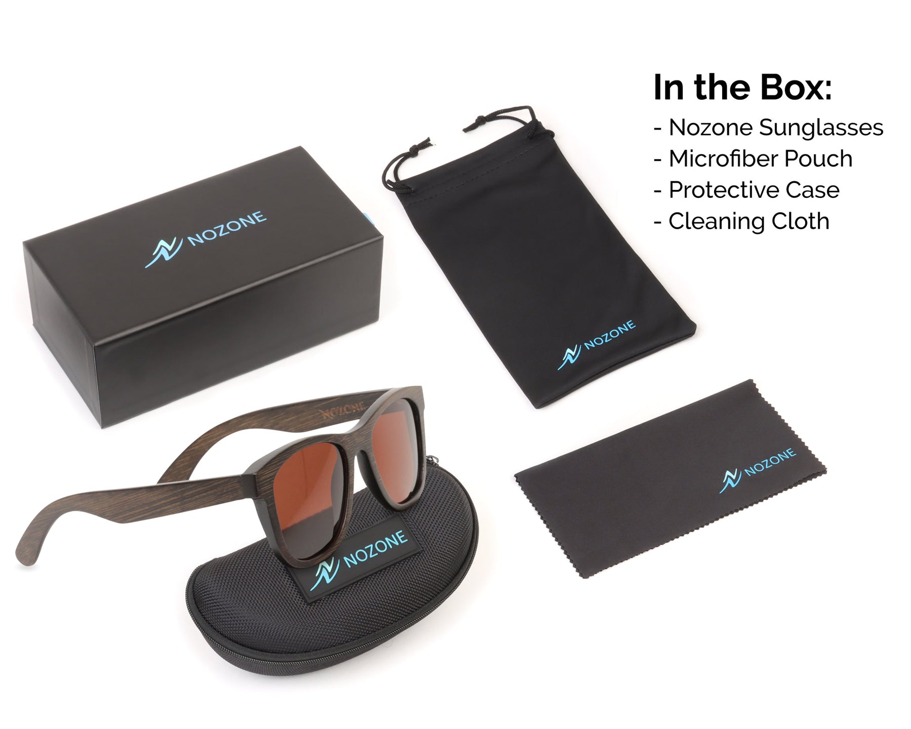 Brown Bamboo UV400 Polarized Sunglasses for Adults