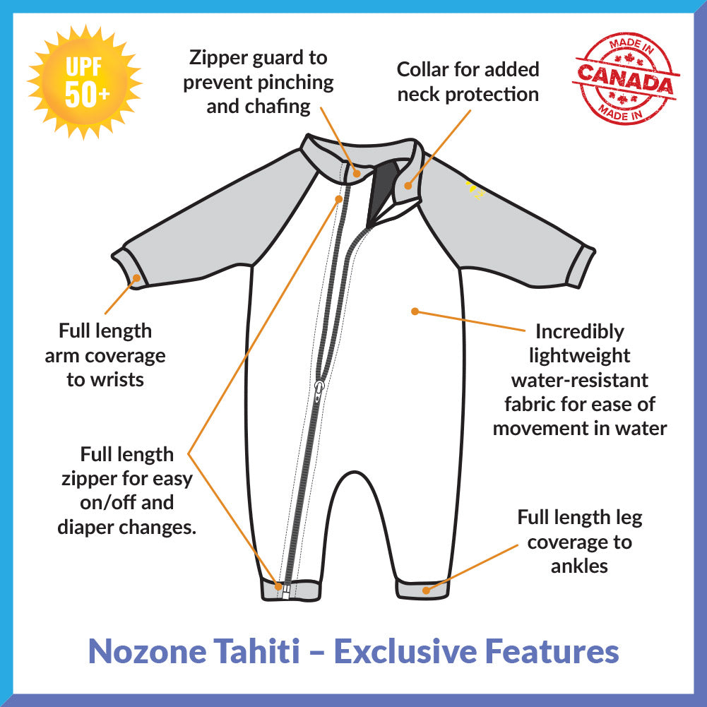 Tahiti Full Zip Swimsuit for Baby