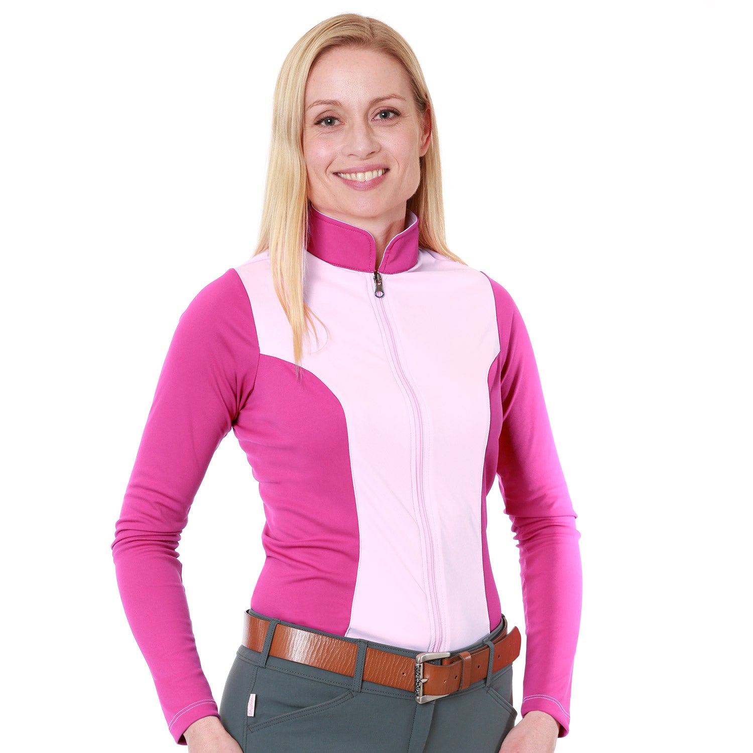 Calabria Long Sleeved Full Zip Equestrian Shirt