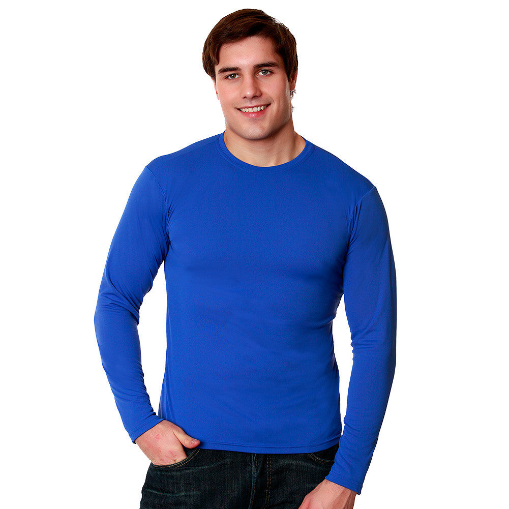 Men's Long Sleeved Sun Protective Sierra UPF 50+ T-Shirt Large / Royal Blue