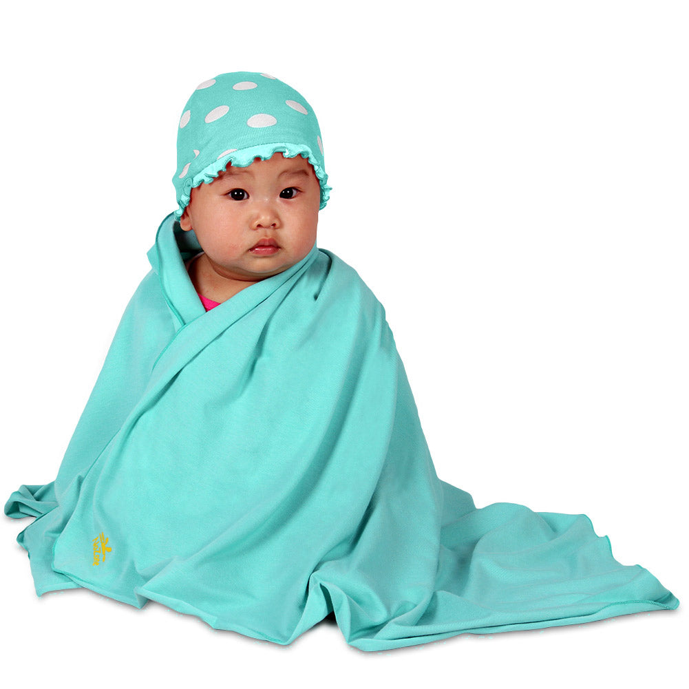 Nozone baby sun blanket model #color_Sea Glass