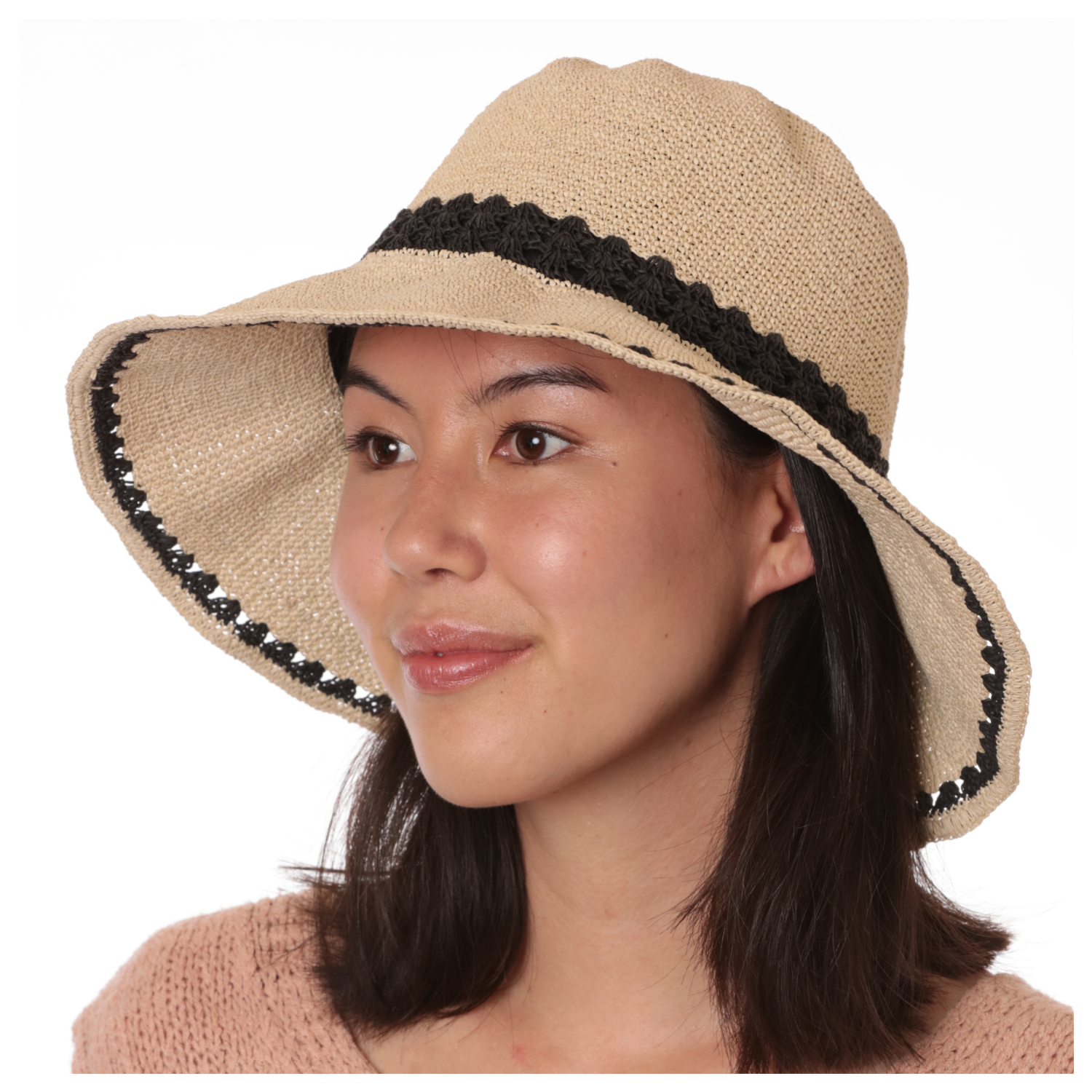 Womens straw bucket hat sales