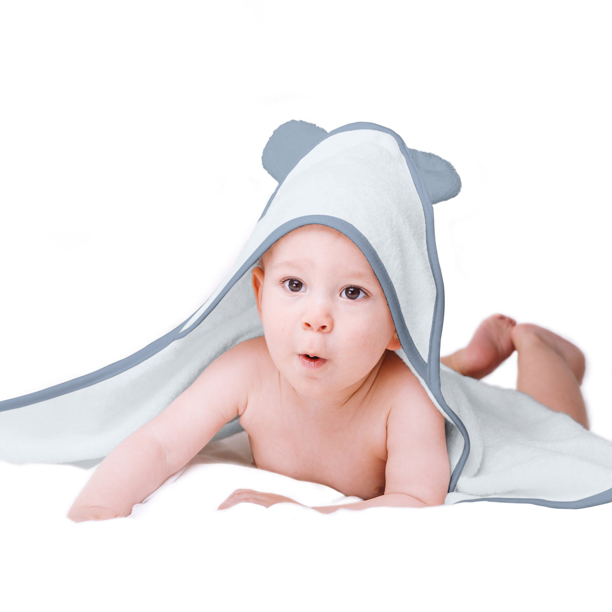 Nozone hooded baby towel with ears for beach or bath