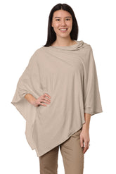 Nozone Delano sun protection UPF 50+ women's lightweight poncho shawl coverup #Color_biscotti