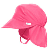 Nozone baby girl pink flap hat sun protection #color_Rose