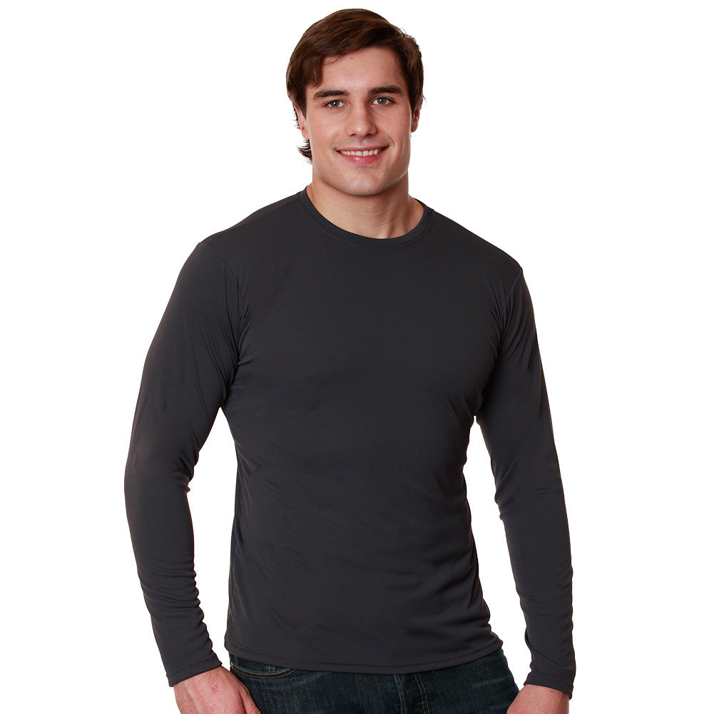 Moisture Wicking Shirt - UPF 50 - Long Sleeve - Navy/White X-Large / Navy