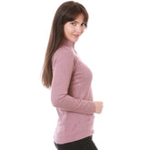 Nozone umbria sun protective bamboo equestrian shirt - brown #color_Heather Rose Brown