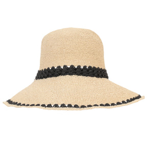 Koekohe Embroidered Straw Sun Hat for Women