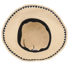 Koekohe Embroidered Straw Sun Hat for Women
