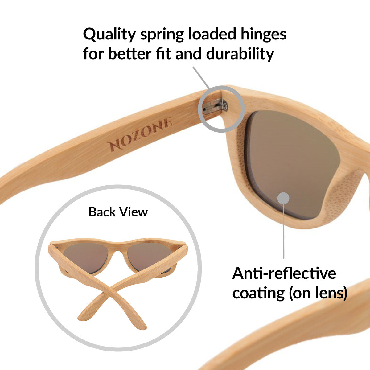 Bamboo UV400 Polarized Sunglasses for Kids