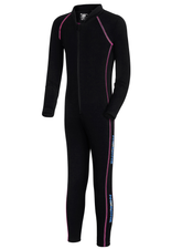 Nozone kids stinger upf 50+ swimsuit black pink #color_ black